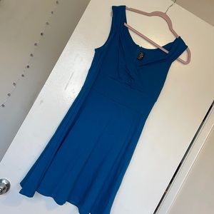 Rock Steady Blue Vintage Inspired Swing Skirt